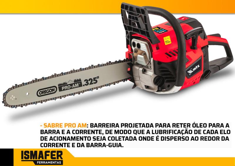 Motosserra A Gasolina 1.7 Hp 16 Pol Sabre E Corrente Oregon - MTX